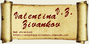 Valentina Živankov vizit kartica